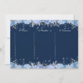 Elegante Lichtblauwe Gown Bloemen 18e Verjaardag Kaart (Achterkant)