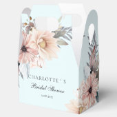 Elegante, lichtblauwe & pastel boho bruidsdouche  bedankdoosjes (Geopend)