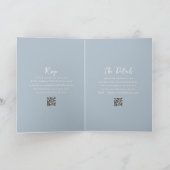 Elegante lichtblauwe QR-code moderne bruiloft (Binnen)