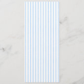 Elegante lichtblauwe strik bruidsdouchefeest menu (Achterkant)