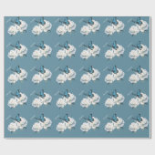 Elegante lichtblauwe vlinder Quinceañera - Cadeaupapier (Vlak)