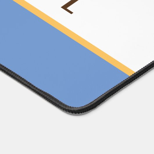 Elegante lichtblauwe witte strepen PICKLEBALL teks Bureaumat (Hoek)