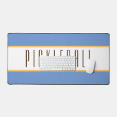 Elegante lichtblauwe witte strepen PICKLEBALL teks Bureaumat (Keyboard & Muis)