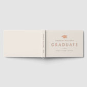 Elegante lichtbruine afstudeerdop naam echt gastenboek (Volledig)