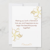 Elegante lichtbruine foto collage bruiloft uitnodi kaart (Achterkant)