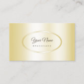Elegante Lichte Gouden en  Ovale Vorm Visitekaartje (Voorkant)