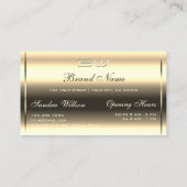 Elegante Lichte Gouden Glanzende Optica 3D Monogra Visitekaartje (Achterkant)