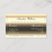 Elegante Lichte Gouden Glinsterende Optica 3D Mono Visitekaartje (Achterkant)