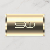 Elegante Lichte Gouden Glinsterende Optica 3D Mono Visitekaartje (Voorkant)