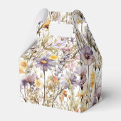 Elegante lichte Paarse bloemenbruiloft Bedankdoosjes (Achterkant)