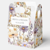 Elegante lichte Paarse bloemenbruiloft Bedankdoosjes (Geopend)