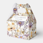 Elegante lichte Paarse bloemenbruiloft Bedankdoosjes (Voorkant Zijde)