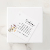 Elegante lichte Paarse bloemenbruiloft Bedankjes Labels (In situ)