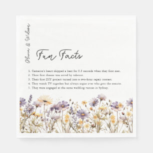 Elegante lichte Paarse bloemenbruiloft Servet