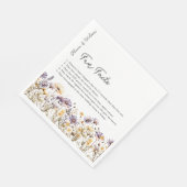 Elegante lichte Paarse bloemenbruiloft Servet (Hoek)