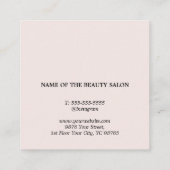 Elegante lichte pastel witte gedurfde salon afsprakenkaartje (Achterkant)