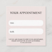 Elegante lichte pastel witte gedurfde salon afsprakenkaartje (Voorkant)