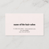 Elegante lichte pastelkleurige schoonheidssalon afsprakenkaartje (Achterkant)