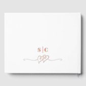 Elegante lichte perzik Roos Medium bruiloft Folie Gastenboek (Achterkant)