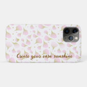 Elegante lichte poederroze aangepaste quote Case-Mate iPhone case (Achterkant (horizontaal))