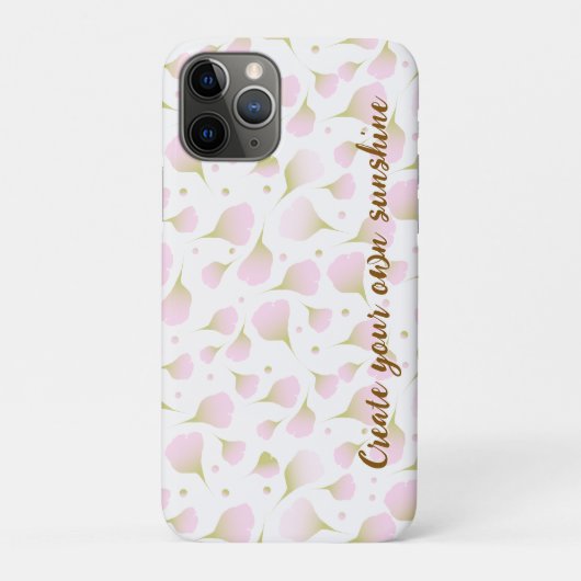 Elegante lichte poederroze aangepaste quote Case-Mate iPhone case (Achterkant)