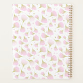 Elegante lichte poederroze monogram bloemblaadjes planner (Achterkant)