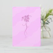 Elegante,lichte roze kleur trouw kaart (Staand voorkant)
