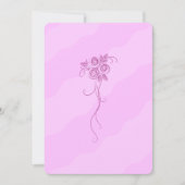 Elegante,lichte roze kleur trouw kaart (Voorkant)
