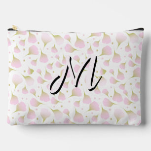 Elegante lichte roze monogram patroon tas