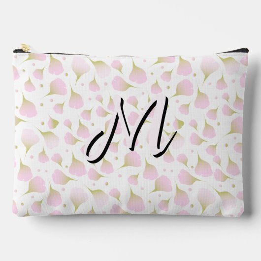 Elegante lichte roze monogram patroon tas (Voorkant)