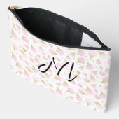 Elegante lichte roze monogram patroon tas (Open)