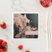 Elegante lichte taupe Marmeren textuur uitnodiging Servet (Insitu)