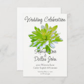 Elegante lichte zachte groene bloemen bloem kaart (Voorkant / Achterkant)