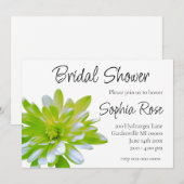 Elegante lichte zachte groene bloemen bloem kaart (Voorkant / Achterkant)