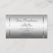 Elegante Lichte Zilveren Edele Brieven met Diamant Visitekaartje (Achterkant)