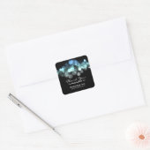 Elegante Lichten Zakelijk Dank u Blauw Vierkante Sticker (Envelop)