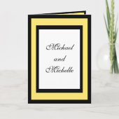 Elegante Lichtgeele Zwarte Witte Partij Enagement (Voorkant)