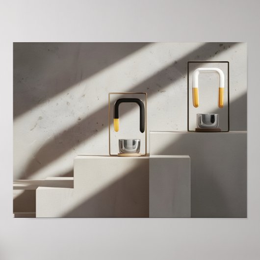 Elegante lichtgrijze achtergrond poster (Voorkant)