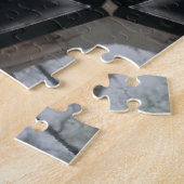 Elegante lichtgrijze kruispuzzel legpuzzel (Zijkant)
