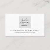 Elegante Lichtgrijze Script Professionele Visitekaartje (Achterkant)