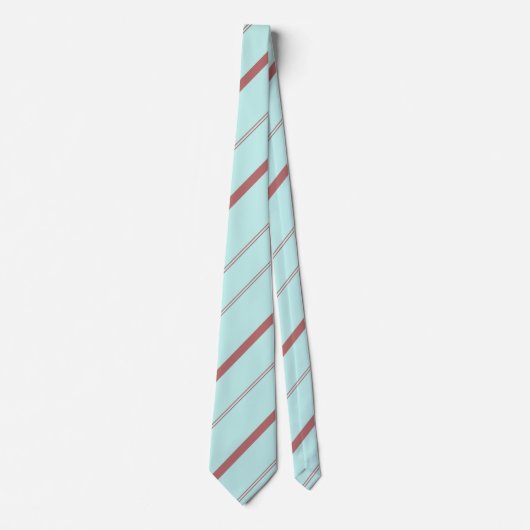 Elegante lichtgroene diagonale strepen stropdas (Voorkant)