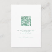 Elegante lichtgroene hand getekend boog bruiloft d informatiekaartje (Achterkant)