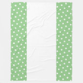 Elegante lichtgroene randen Stippen brede witte st Fleece Deken (Voorkant)