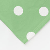 Elegante lichtgroene randen Stippen brede witte st Fleece Deken (Hoek)