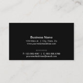 Elegante, lichtroze en zwarte verticale strepen visitekaartje (Achterkant)