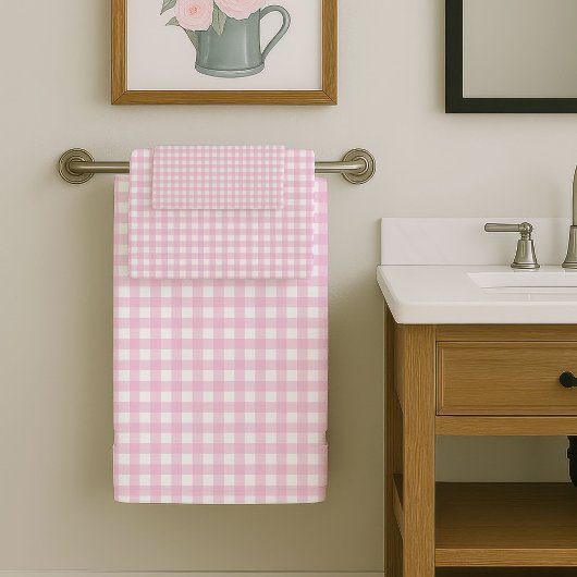 Elegante lichtroze handdoeken Zachte moderne badka
