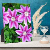 Elegante lichtroze paarse bloemen Boho Botanical Fotoplaat (Zijkant)