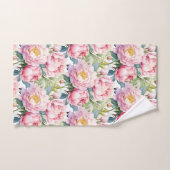 Elegante lichtroze pioenen Rozen Floral handdoek s (Handdoek)