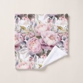 Elegante lichtroze pioenen Rozen Floral handdoek s (Wasdoekje)