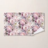 Elegante lichtroze pioenen Rozen Floral handdoek s (Handdoek)